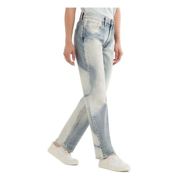 LUCKY BRAND Womens Light Blue Zippered Button Closure Distressed Jeans 4\27 - Picture 3 of 4